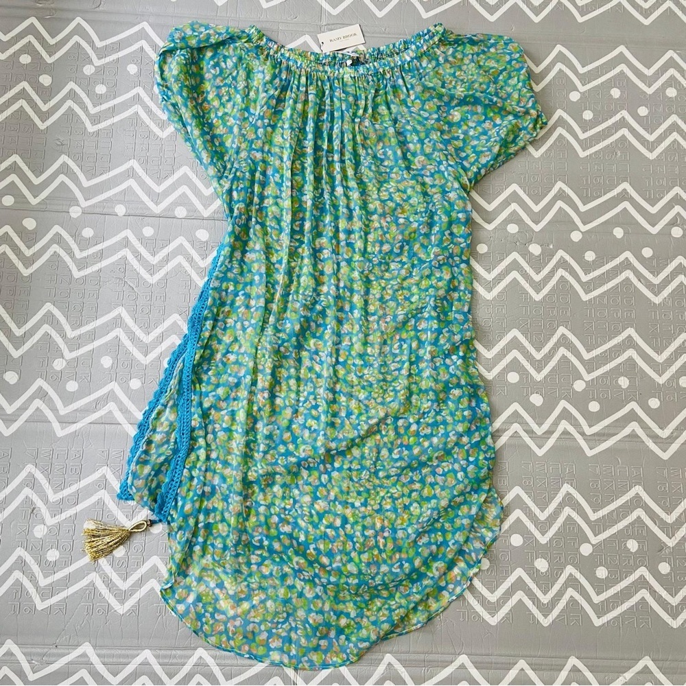 Ramy brook floral funky long summer cover up beach dress - Picture 3 of 11